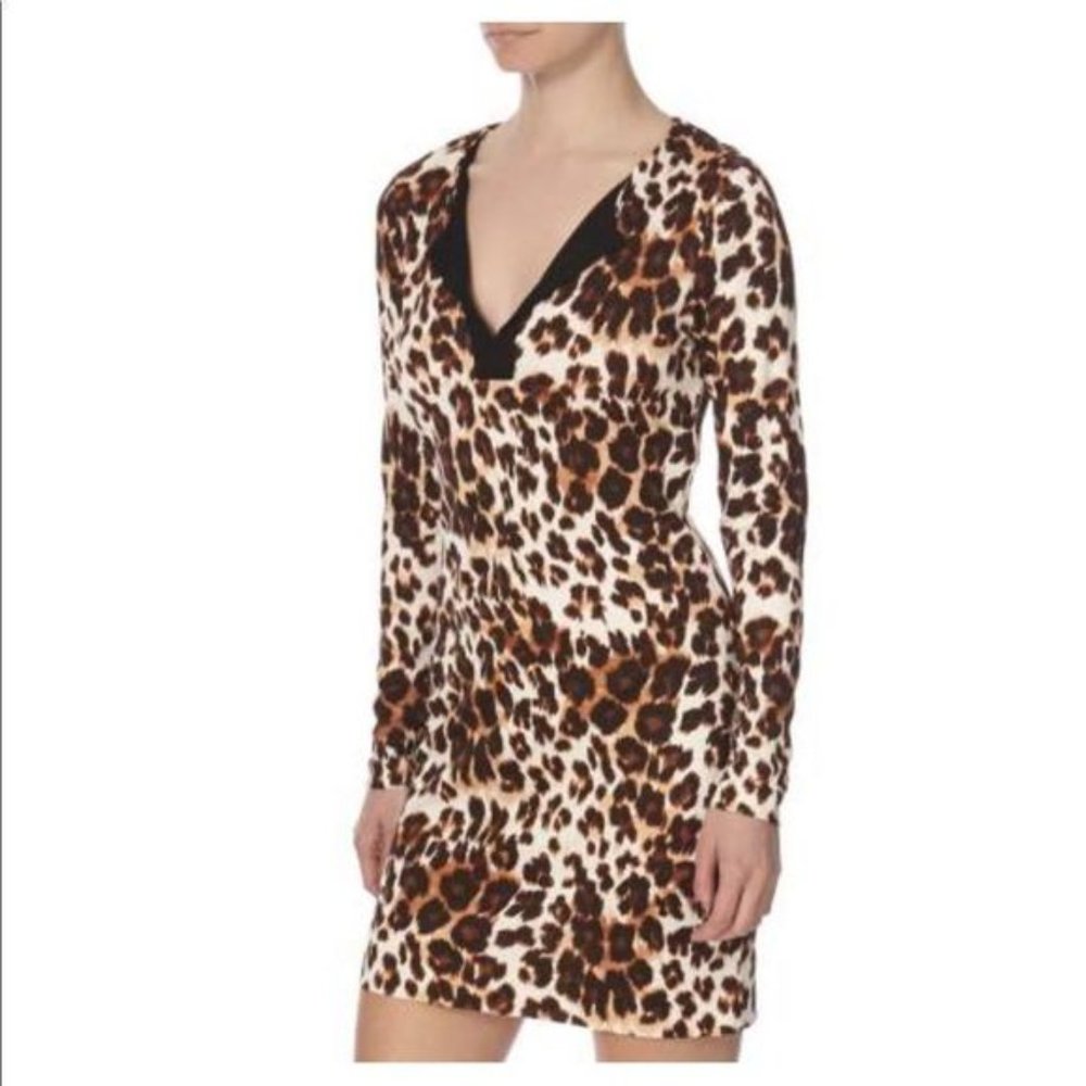 Diane Von Furstenberg leopard print silk Reina dress